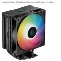DEEPCOOL AG400-BK-ARGB-V2 120mm ARGB HAVA SOĞUTMALI İŞLEMCİ FANI AM5-1700p